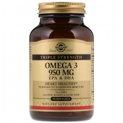 Купить Solgar Omega-3 EPA & DHA Triple Strength 950 mg Киев, Украина